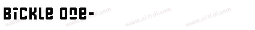 Bickle One字体转换